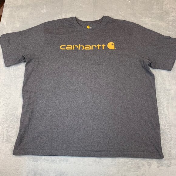 Carhartt Men’s Logo Graphic T-Shirt Gray 3XL Original Fit Short Sleeve Workwear - Picture 1 of 6
